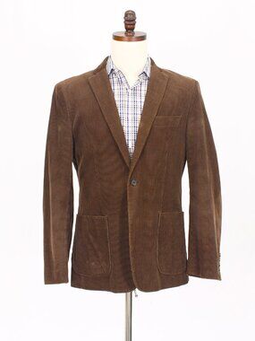 Wallin Bros 40R Brown Blazer Sport Coat Jacket 2-Button Solid Y478